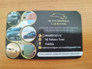 Excursión tarjeta frontal Dakhla